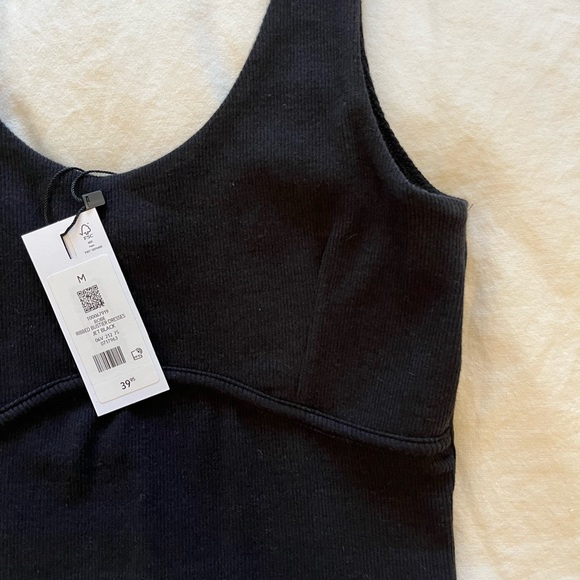 Size Medium Dynamite Ribbed Black Bustier Bodycon Mini Dress - Picture 2 of 3